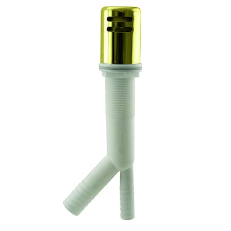 Westbrass Air Gap Kit W/ Standard Brass Cap in Polished Brass D200-01